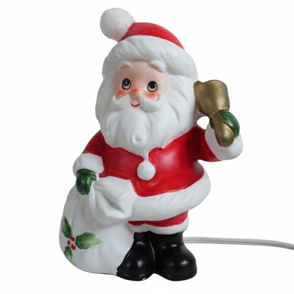 RARE Josef Originals Illuminated Santa Figurine Lamp Vintage Ceramic Christmas - Picture 10 of 12